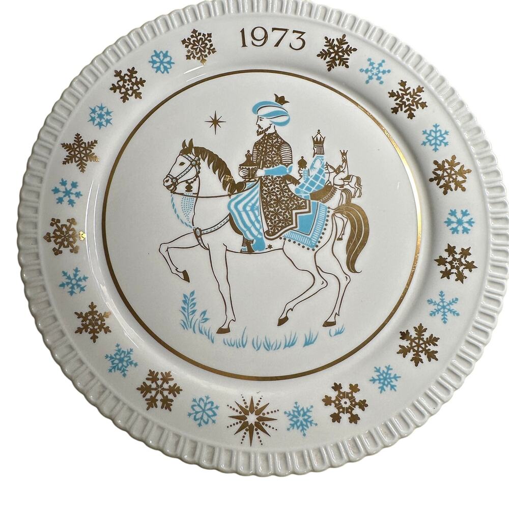 Vintage 1973 Spode Christmas Plate We Three Kings Bone China England